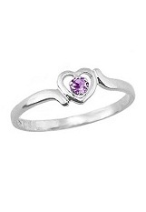 sweet tiny february birthstone ring for babies and children